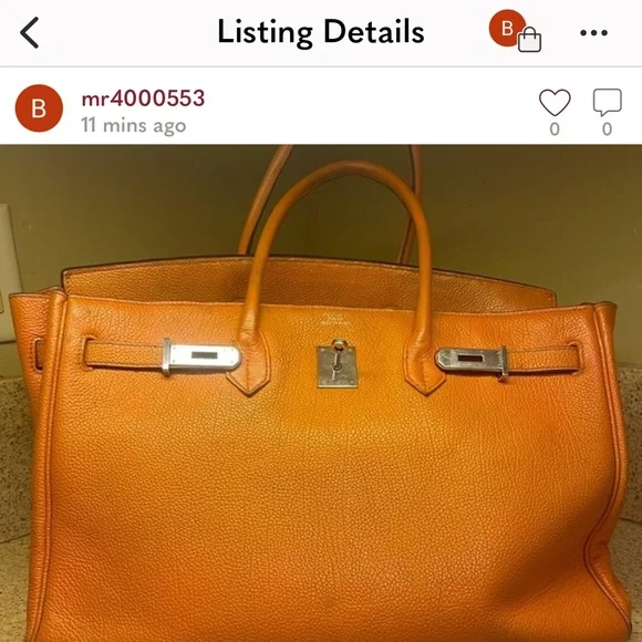Hermès orange birkin scammer. BUYER BEWARE!! Mr4000553 or BLU J - Picture 3 of 3